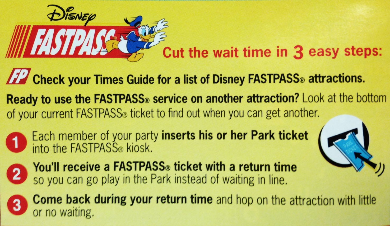 Disney - Instruções FastPass